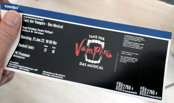 Tanz der Vampire - Ticket